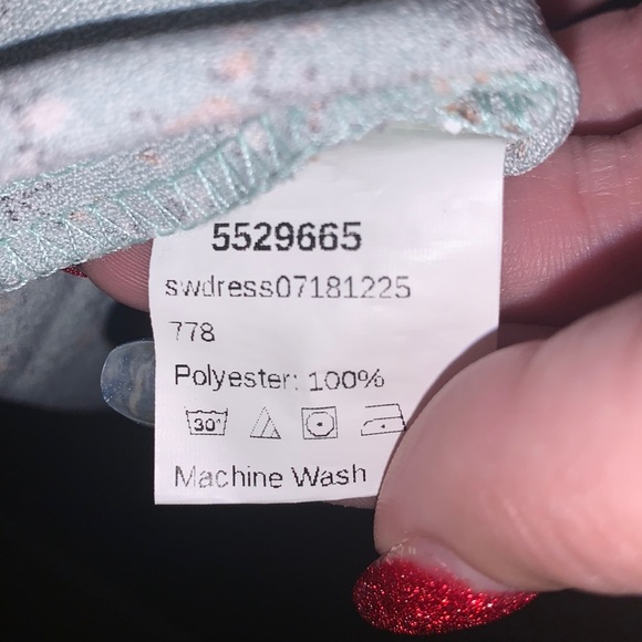 Shein green floral lightweight short sleeve mini dress - Picture 9 of 9